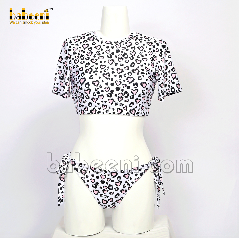 Lovely leopard girl swimwear for mommy - FWM 11